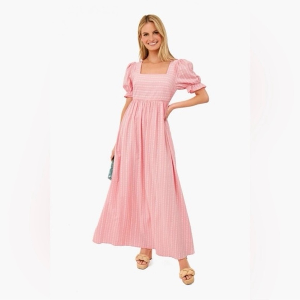 Tuckernuck Hyacinth House Pink Pippa Maxi Dress Womens Small Peasant Cottagecore